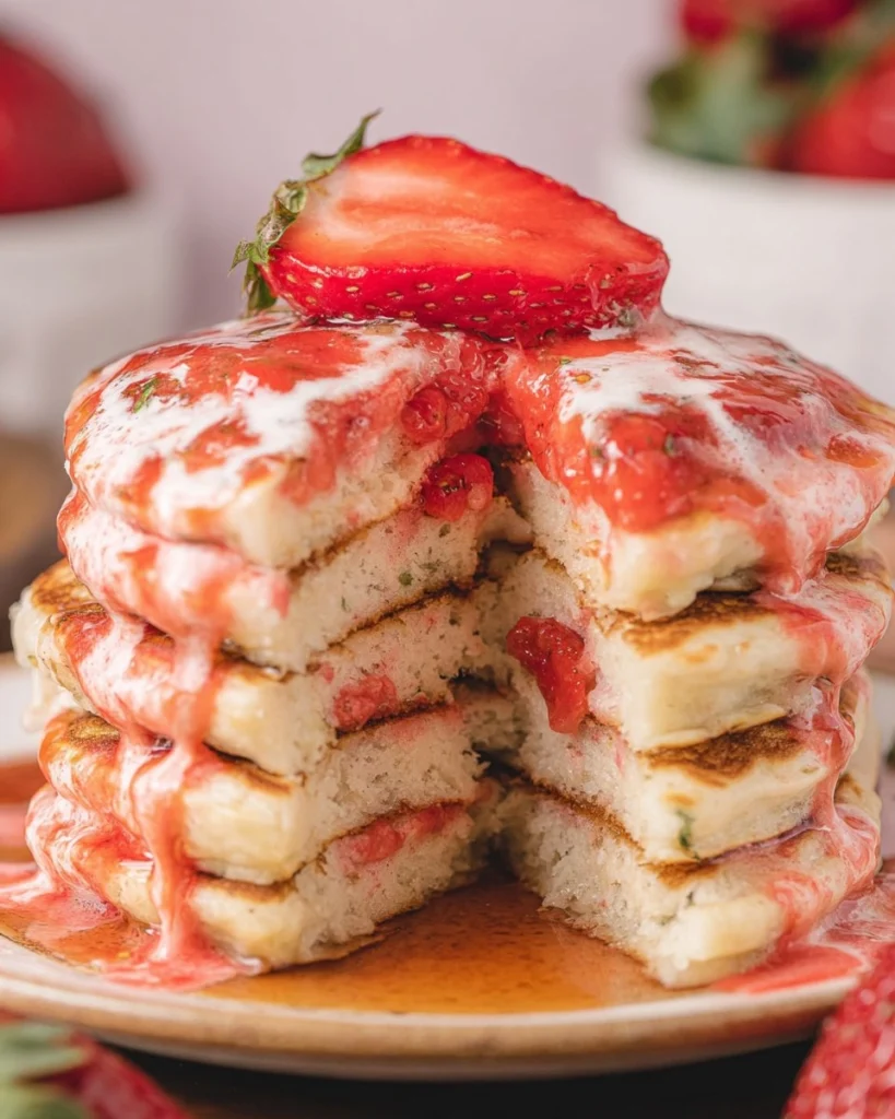 Fresh Strawberry Buttermilk Pancakes 16 Fresh-Strawberry-Buttermilk-Pancakes-Recipe